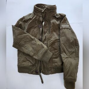 Abercrombie Kids Twill Bomber Jacket Size Medium 10/12